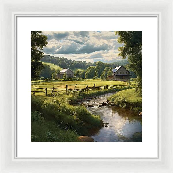 Spring Meadows Home - Framed Print