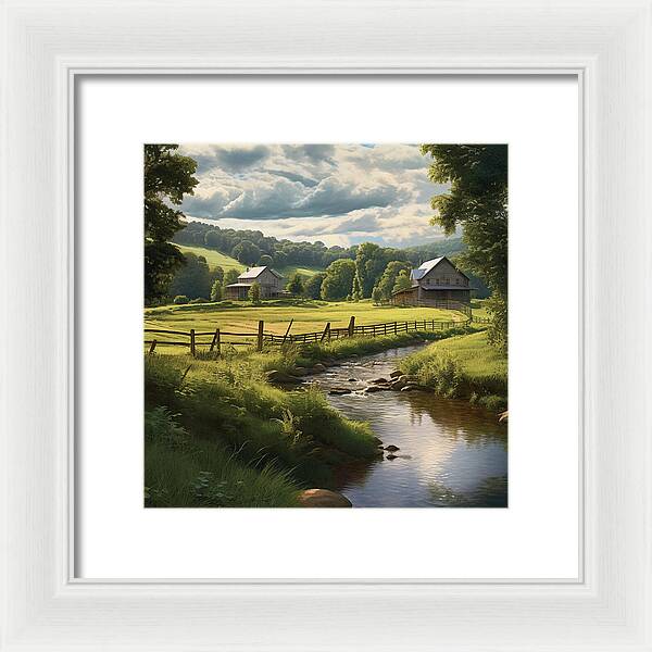Spring Meadows Home - Framed Print