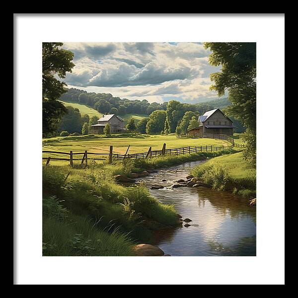 Spring Meadows Home - Framed Print