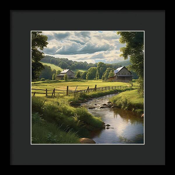 Spring Meadows Home - Framed Print