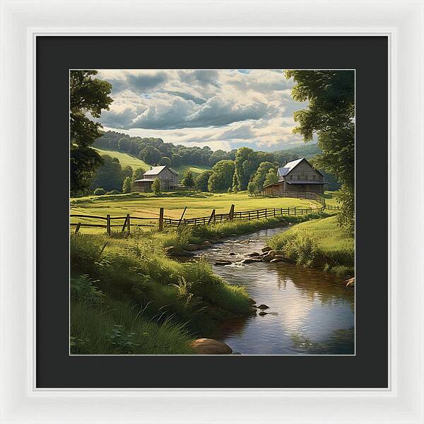 Spring Meadows Home - Framed Print