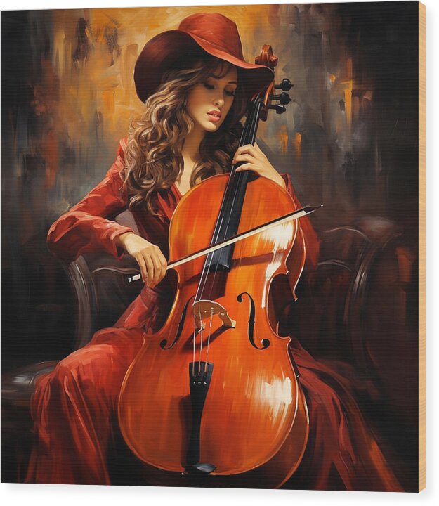 Stetson and Strings - Wood Print