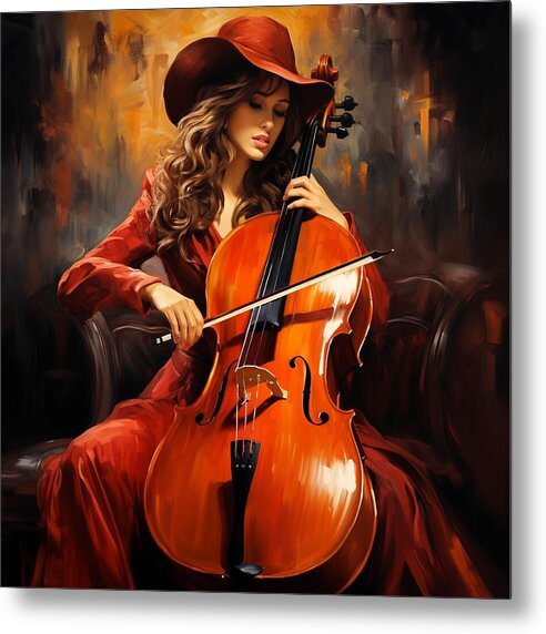 Stetson and Strings - Metal Print