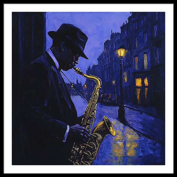 Streetlight Blues - Framed Print