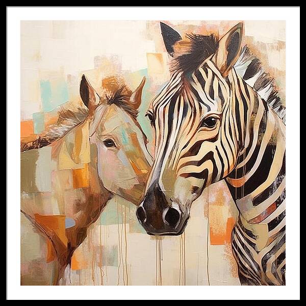 Stripes and Solids - Framed Print