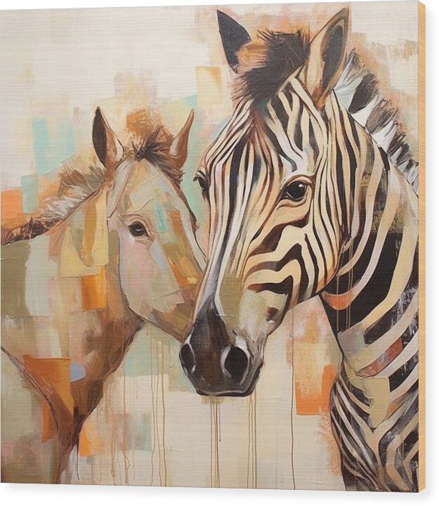 Stripes and Solids - Wood Print