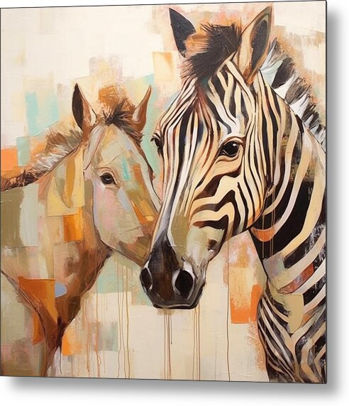 Stripes and Solids - Metal Print