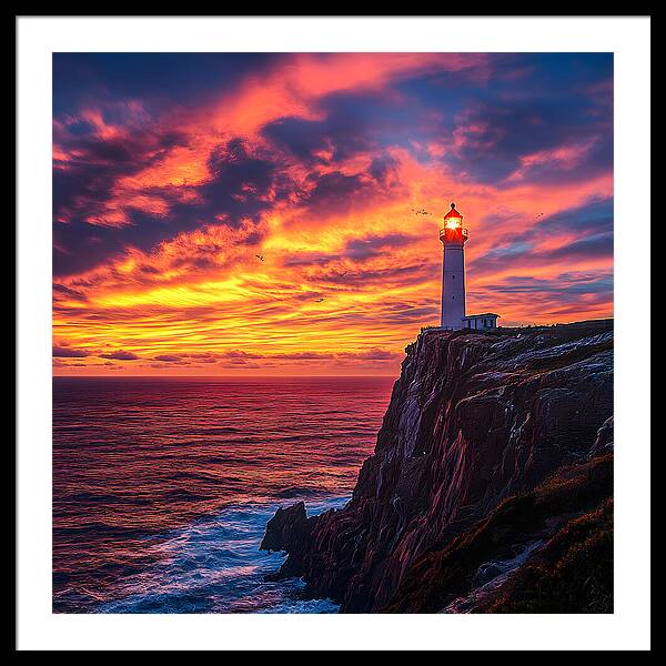 Sunset Sentinel - Framed Print
