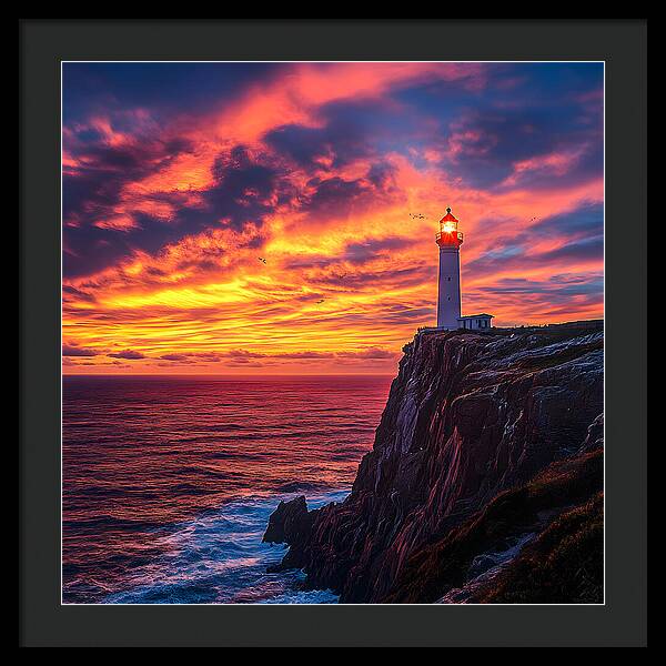 Sunset Sentinel - Framed Print