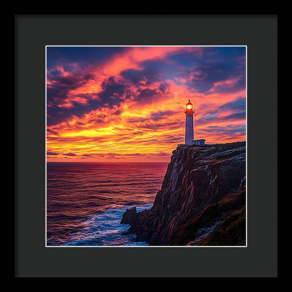 Sunset Sentinel - Framed Print