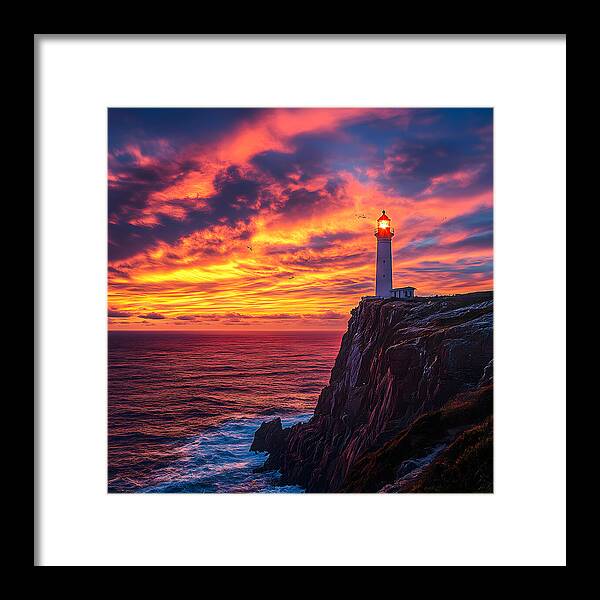 Sunset Sentinel - Framed Print