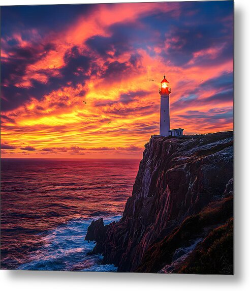Sunset Sentinel - Metal Print
