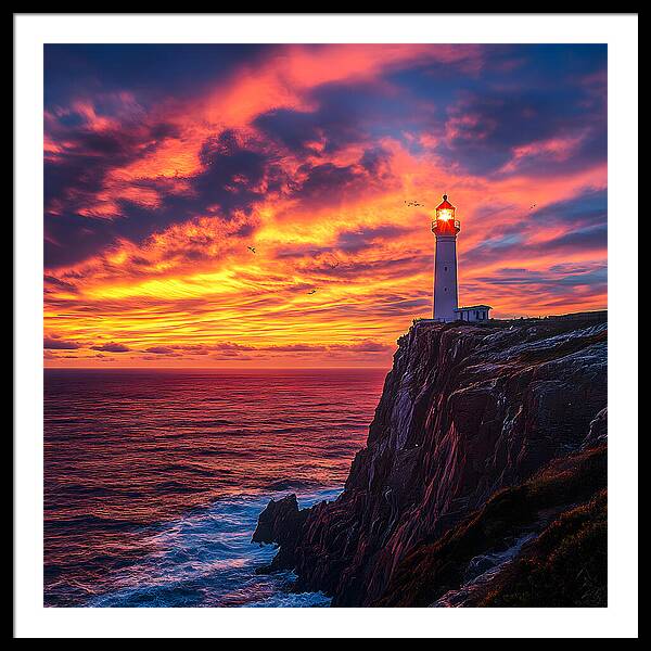 Sunset Sentinel - Framed Print