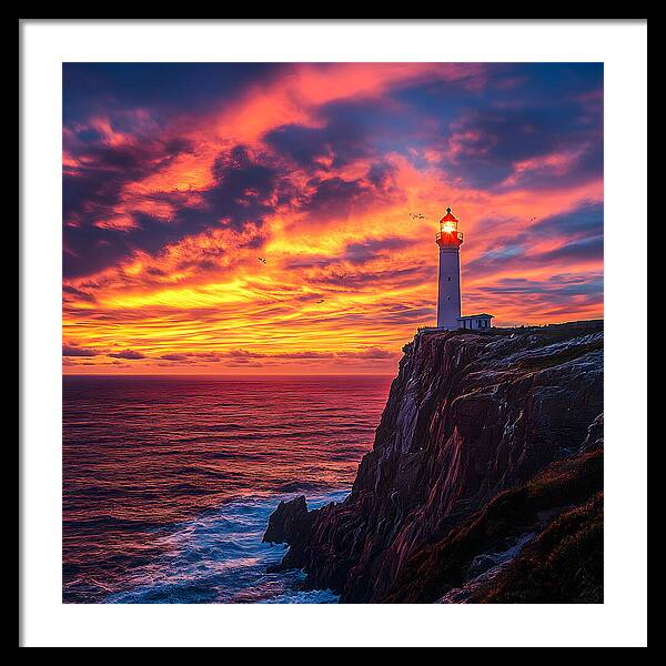 Sunset Sentinel - Framed Print