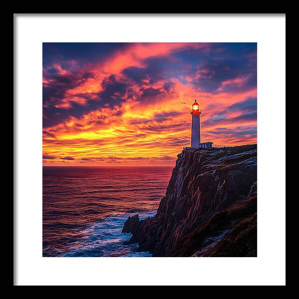 Sunset Sentinel - Framed Print