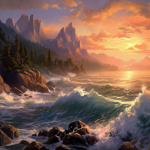 Sunset Surge - Art Print