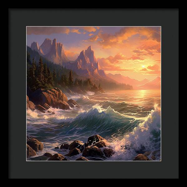 Sunset Surge - Framed Print