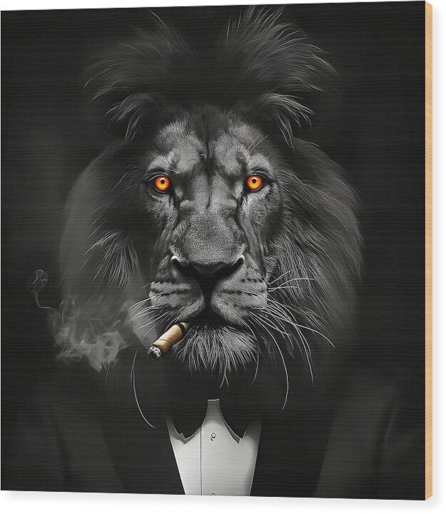 The Lion Don - Wood Print
