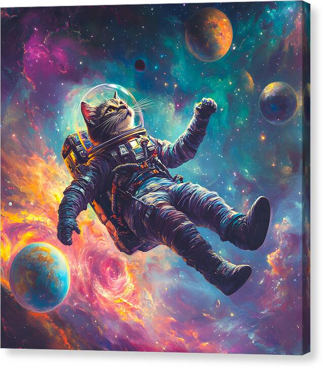 The Space Pawdyssey - Canvas Print