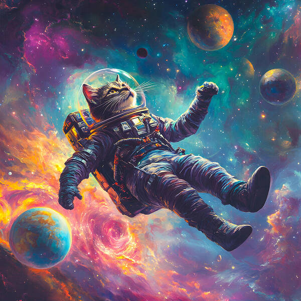 The Space Pawdyssey - Art Print