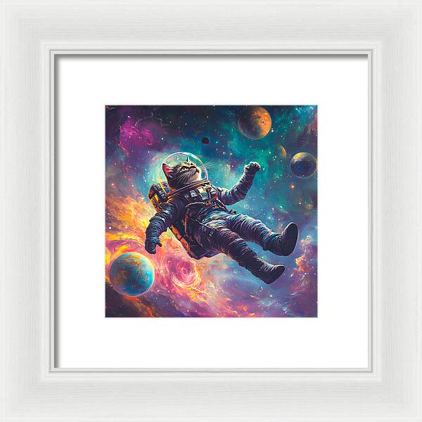 The Space Pawdyssey - Framed Print