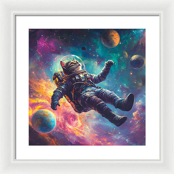 The Space Pawdyssey - Framed Print