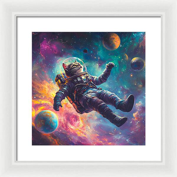 The Space Pawdyssey - Framed Print