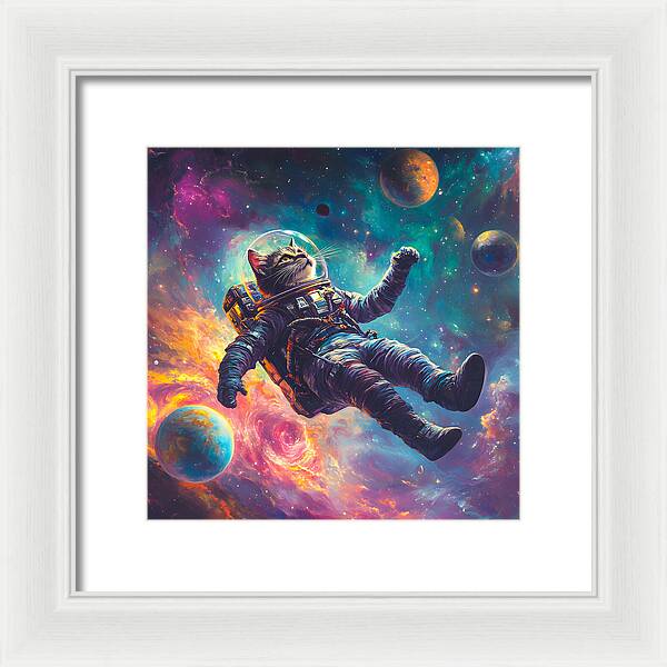 The Space Pawdyssey - Framed Print
