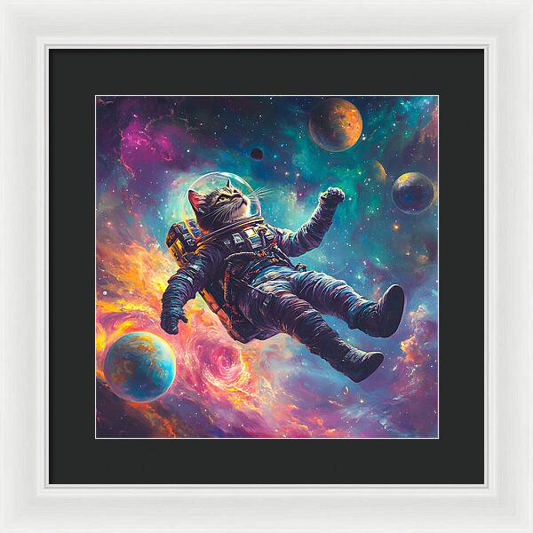 The Space Pawdyssey - Framed Print