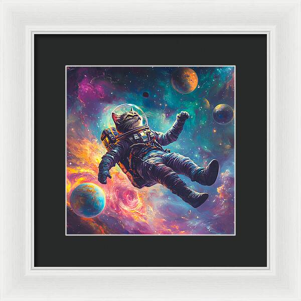 The Space Pawdyssey - Framed Print