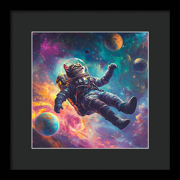 The Space Pawdyssey - Framed Print