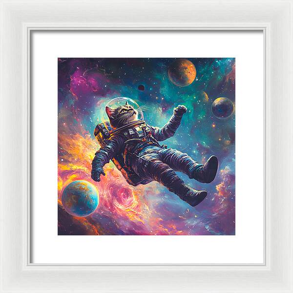 The Space Pawdyssey - Framed Print