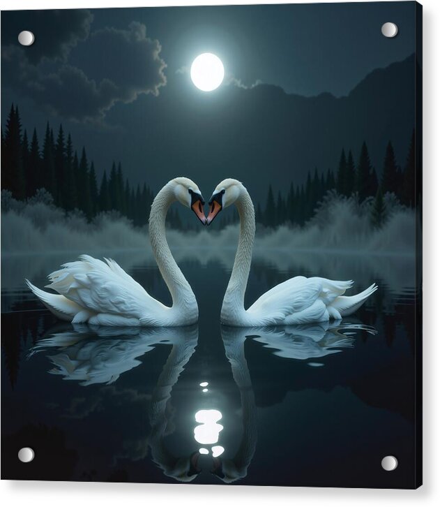 The Swan's Embrace - Acrylic Print