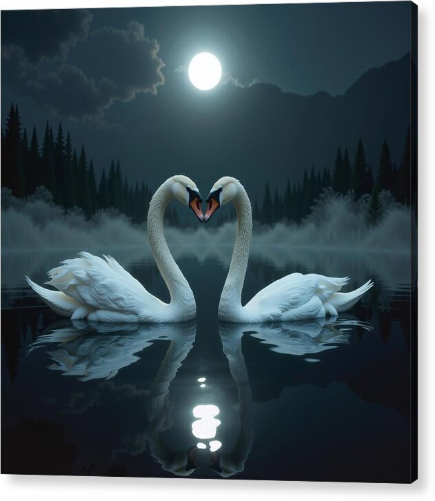 The Swan's Embrace - Acrylic Print