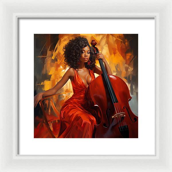 Cello's Embrace - Framed Print