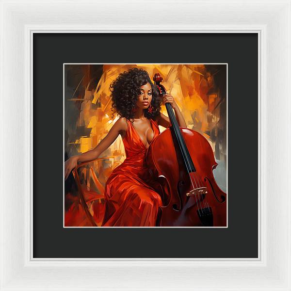 Cello's Embrace - Framed Print
