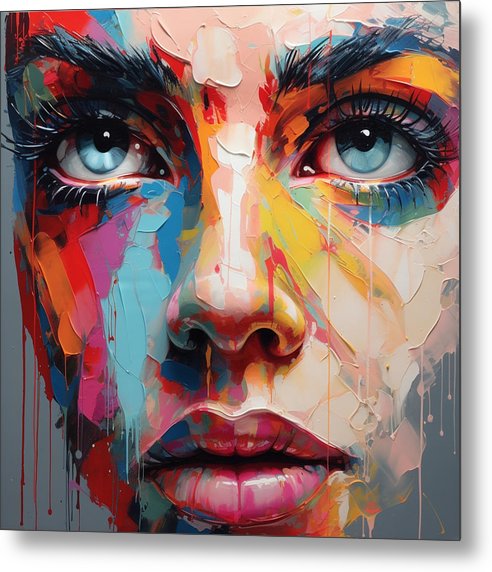 Dripping Hues - Metal Print