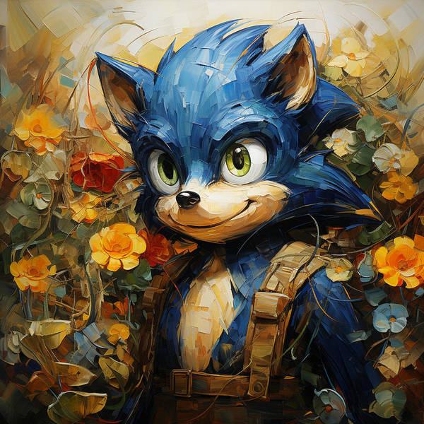 Hedgie Smile - Art Print