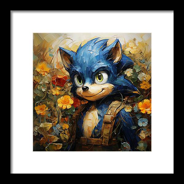 Hedgie Smile - Framed Print