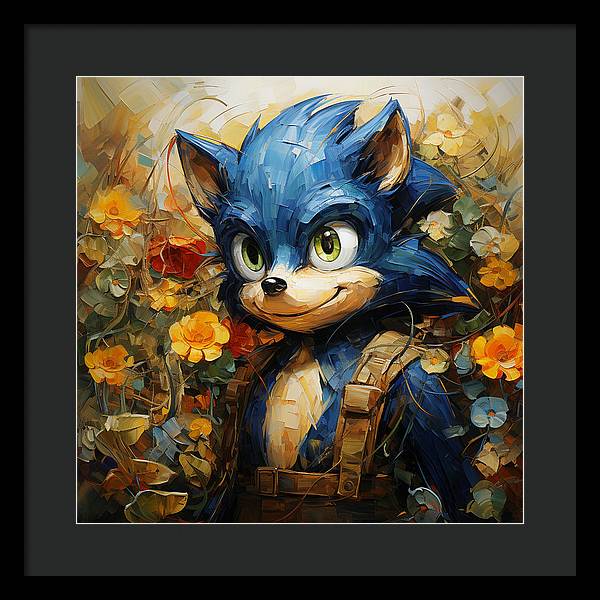 Hedgie Smile - Framed Print