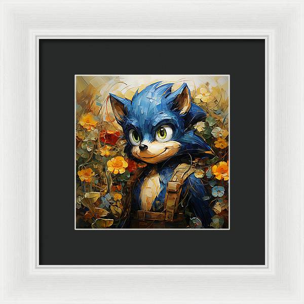 Hedgie Smile - Framed Print