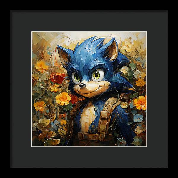 Hedgie Smile - Framed Print