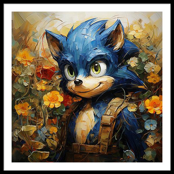 Hedgie Smile - Framed Print