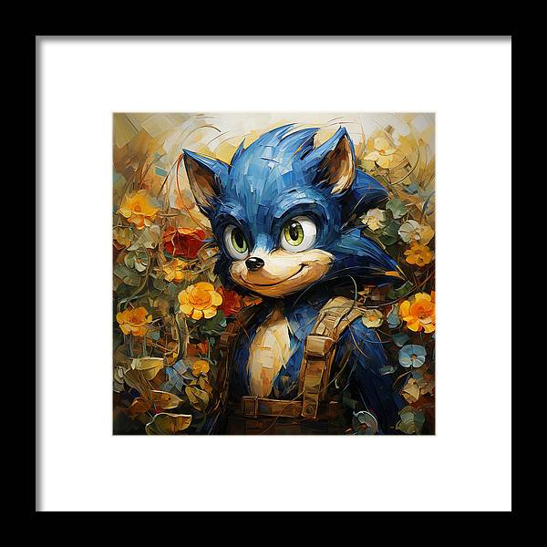 Hedgie Smile - Framed Print