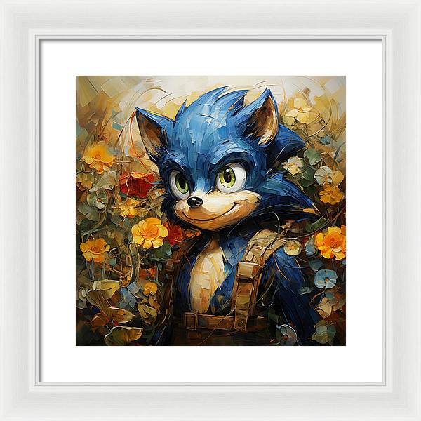 Hedgie Smile - Framed Print