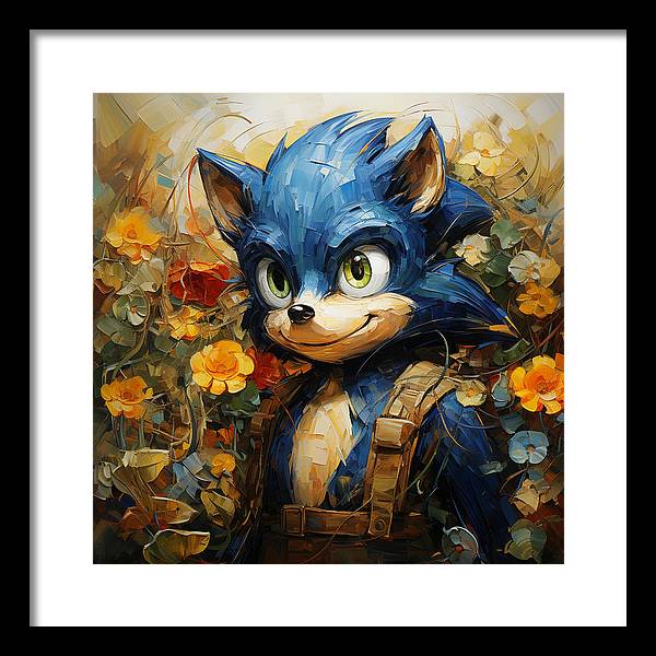 Hedgie Smile - Framed Print
