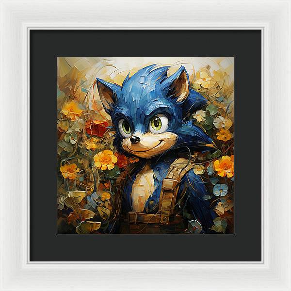 Hedgie Smile - Framed Print