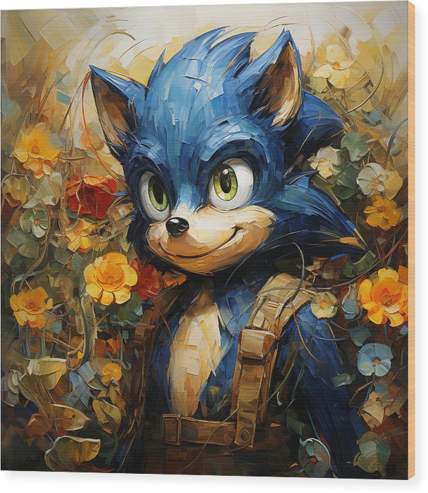 Hedgie Smile - Wood Print