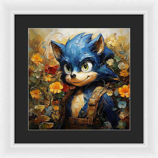 Hedgie Smile - Framed Print