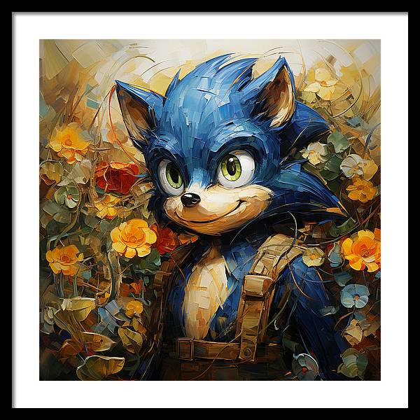 Hedgie Smile - Framed Print